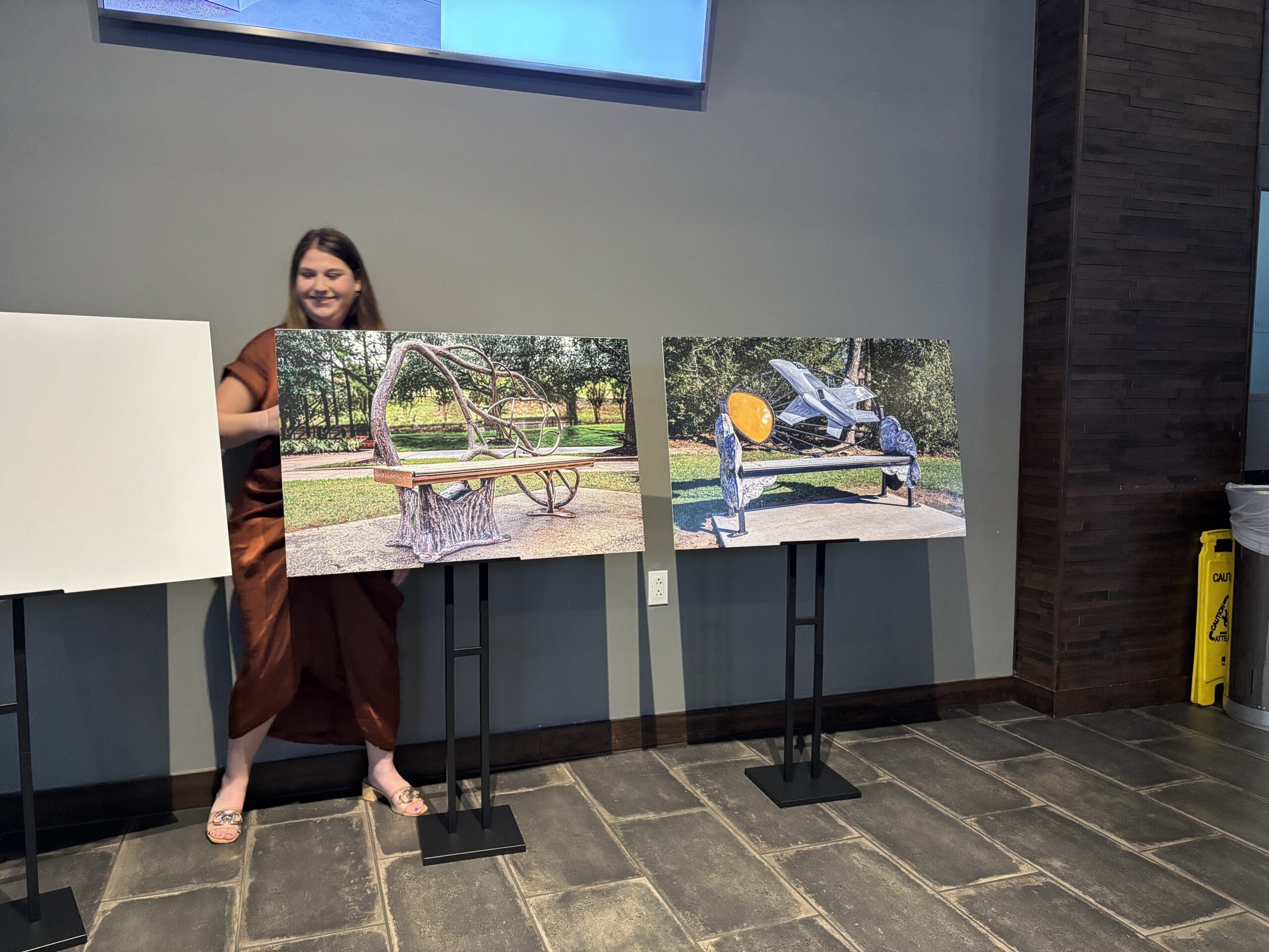 Woodlands Arts Council bench reveal
