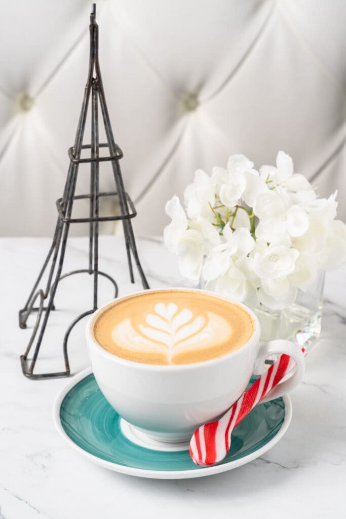 Start your morning this season with Sweet Paris' festive Peppermint Latte. (Photo courtesy Sweet Paris)
