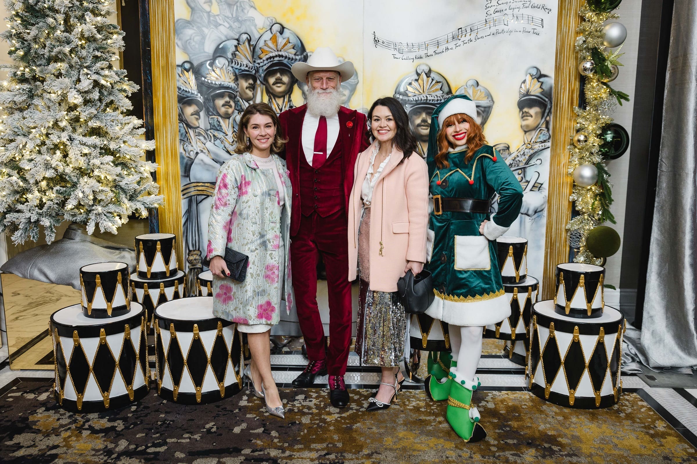 Rachael Volz, Fashion Santa, Melissa Clark, holiday elf; Photo by Johnny Than for Jenny Antill