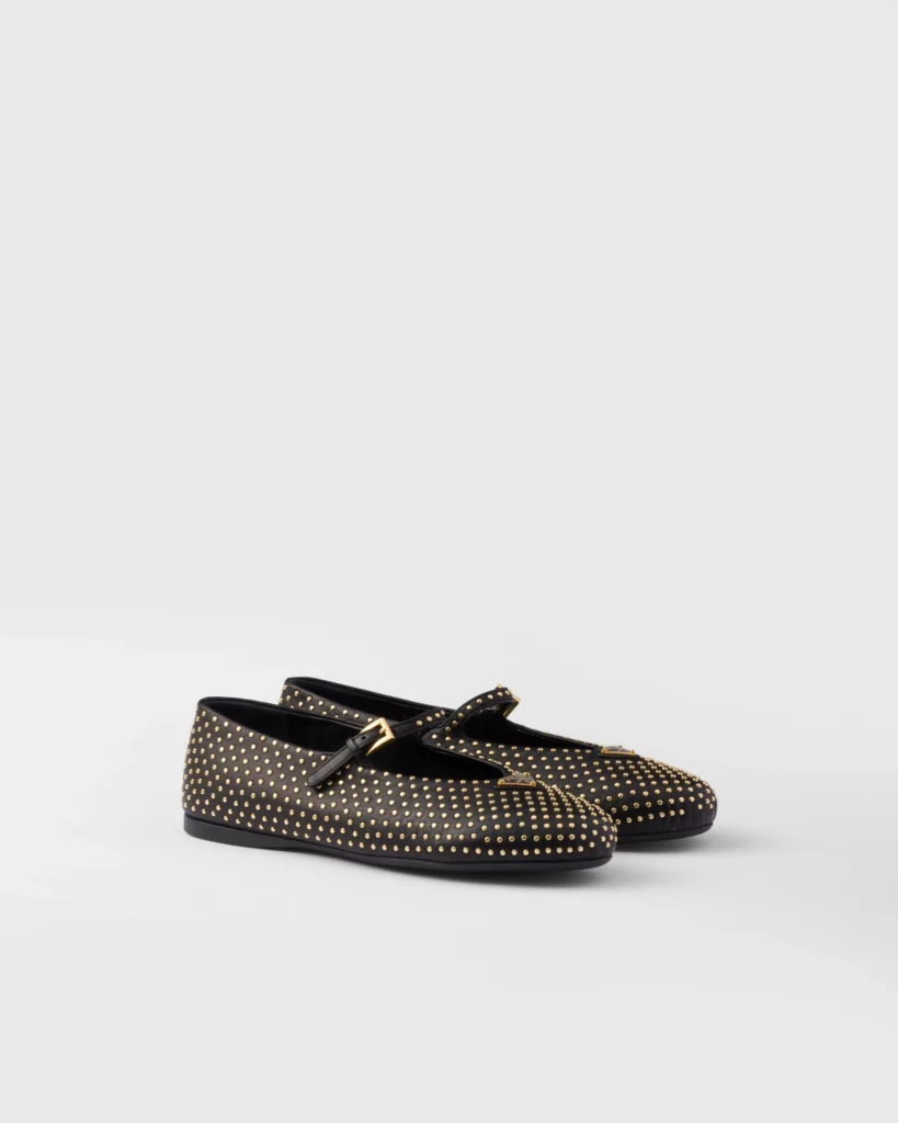 Nappa leather ballerinas with studs, $1,150. (Photo by Tony Solis)