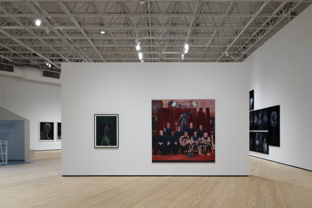 A view of the "Vincent Valdez: Just a Dream..." exhibition at Contemporary Arts Museum Houston, 2024. (Photo by Peter Molick, courtesy Contemporary Arts Museum Houston)