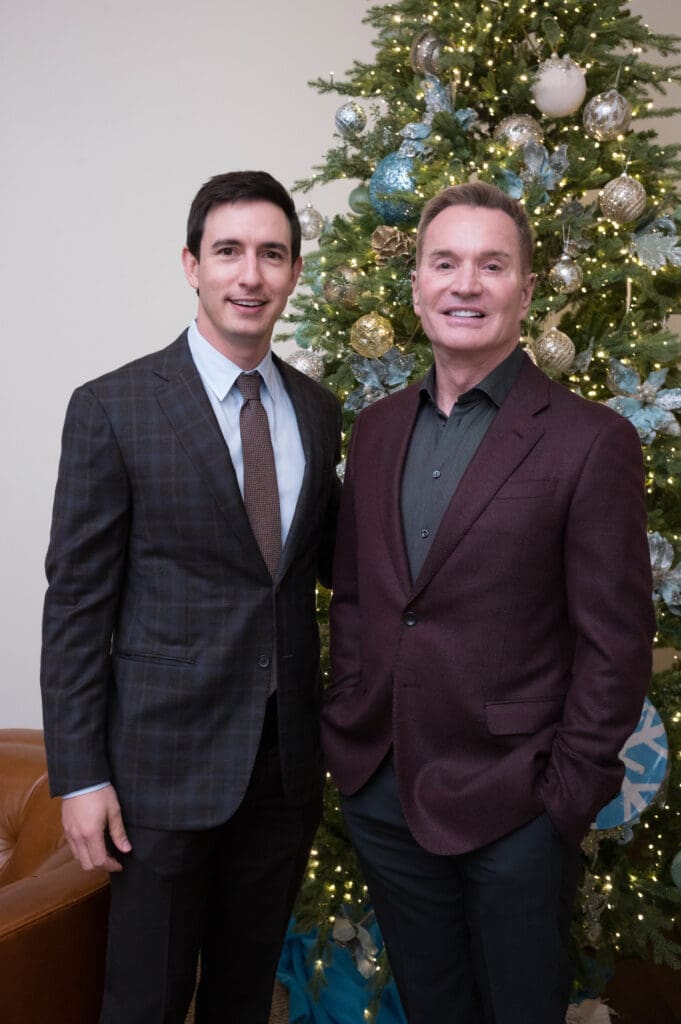 Eric Van Haselen & Steve Pate at Legacy Community Health's Holiday Schmooze. (Photo by Daniel Ortiz)