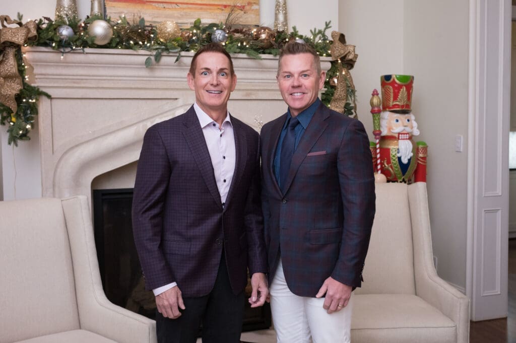 Gerry Heard & Tylor Hearn at Legacy Community Health's Holiday Schmooze. (Photo by Daniel Ortiz)