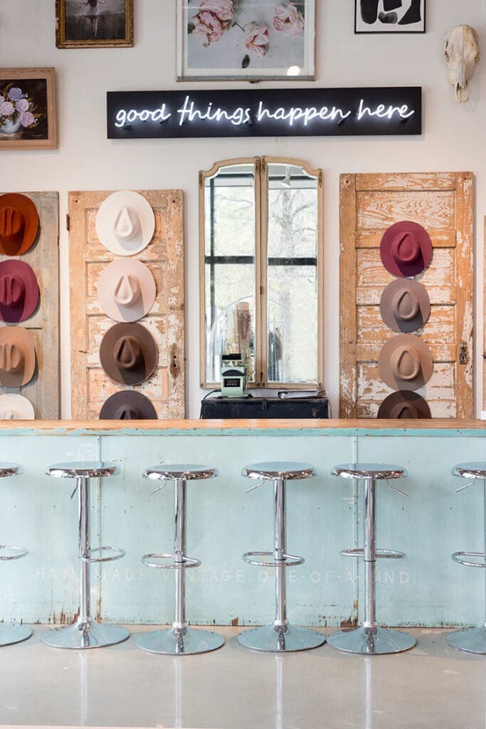 Flea Style's services range from a virtual hat bar, a bridal hat bar, and even a mobile hat bar, where Flea Style brings the party directly to your group. (Photo courtesy of Flea Style)