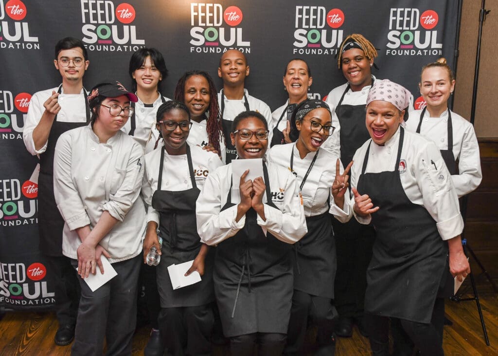 Houston Community College Culinary Students at the Heart & Soul Culinary Scholarship Dinner. (Photo by Vicky Pink)