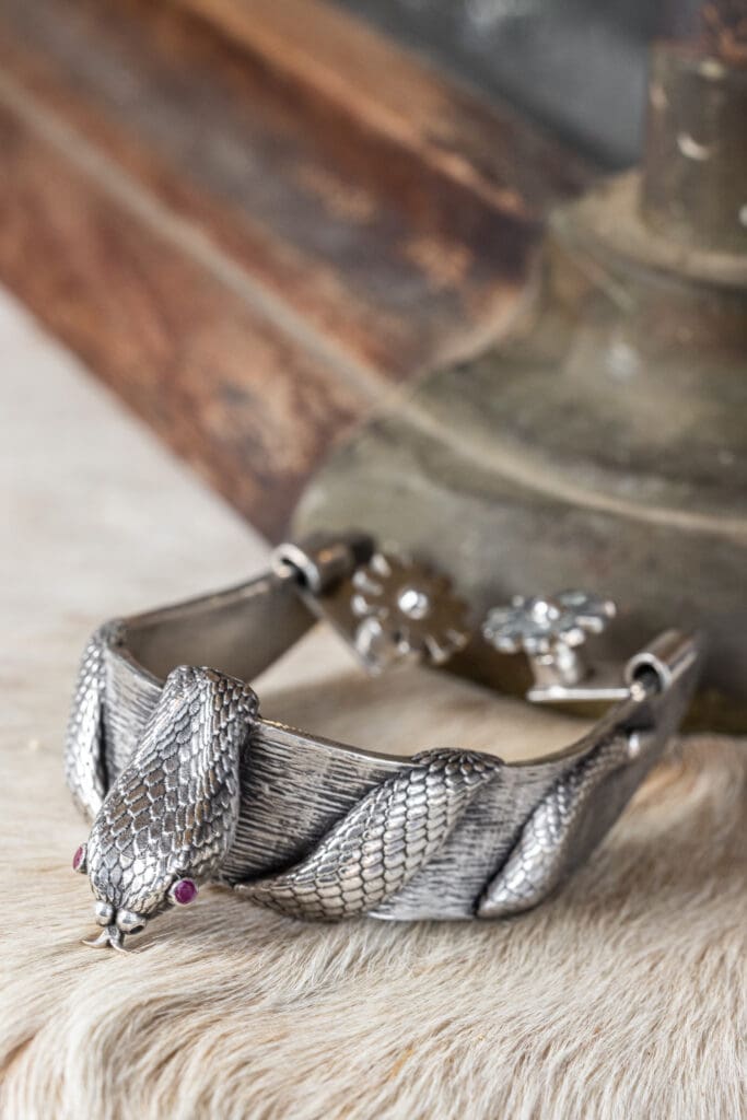 "I wanted to come up with some kind of jewelry for boots because I thought people would like to adorn their boots with something symbolic of their life," Le Spur founder Janis Brous recalls. (Photo by Kathy Tran)