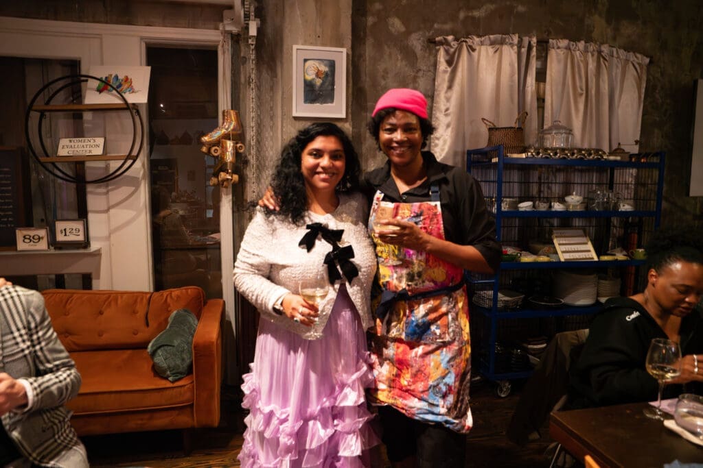 Janavi Mahimtura Folmsbee, Chef Dawn Burrell at Sound and Color: Water is for Everyone (Photo by William Issac)
