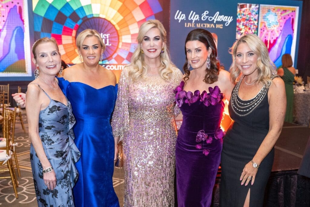 Kristen Cannon, Nora Jarrard, Stephanie von Stein Schusterman, Jordan Seff, Kristen Collins at the 2025 Women of Distinction gala (Photo by Jacob Powers)