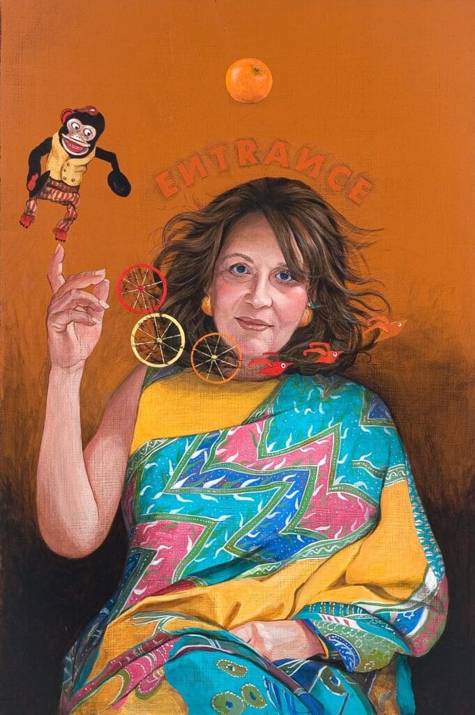 Marilyn Oshman is depicted in Linda Hofheinz’s portrait, "Visionary," circa 2005. (Collection Marilyn Oshman, courtesy the artist and Heidi Vaughan Fine Art)