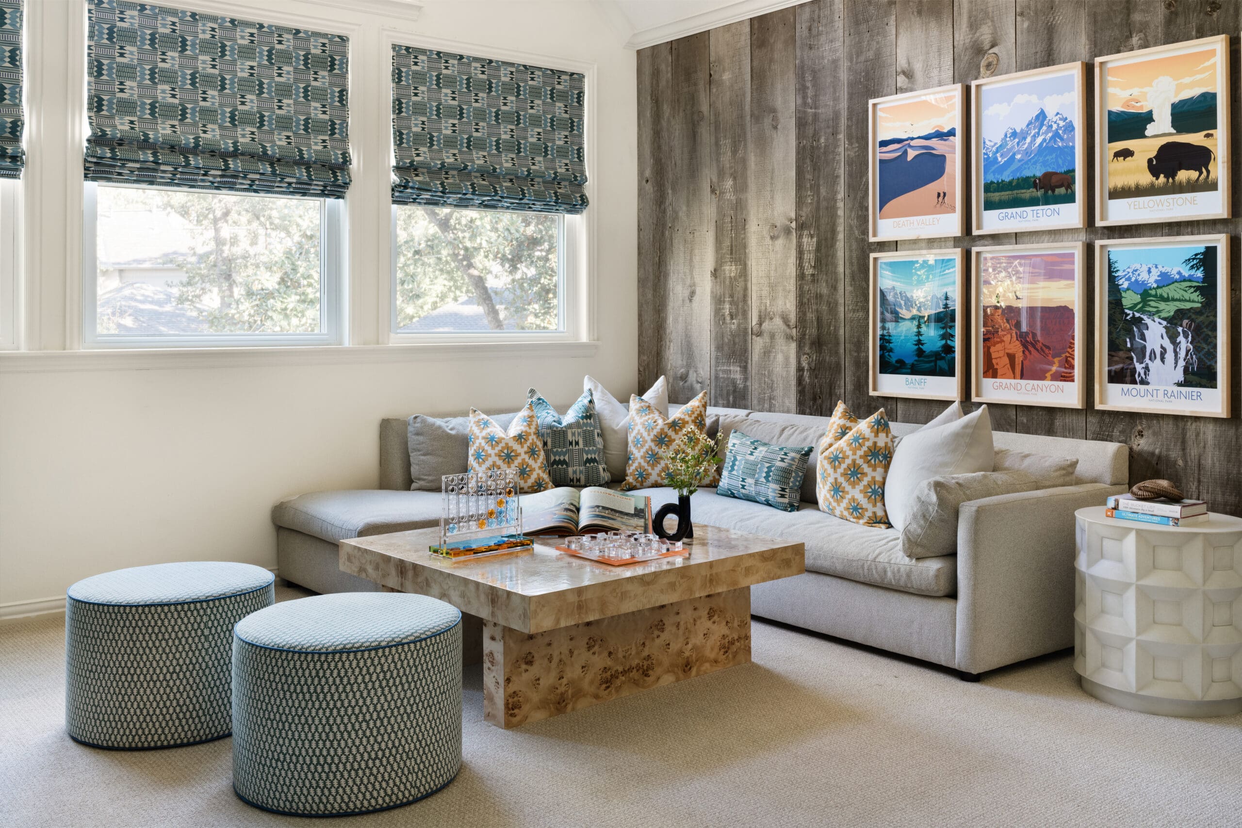 The boys playroom centers around the family's love of National Parks.
