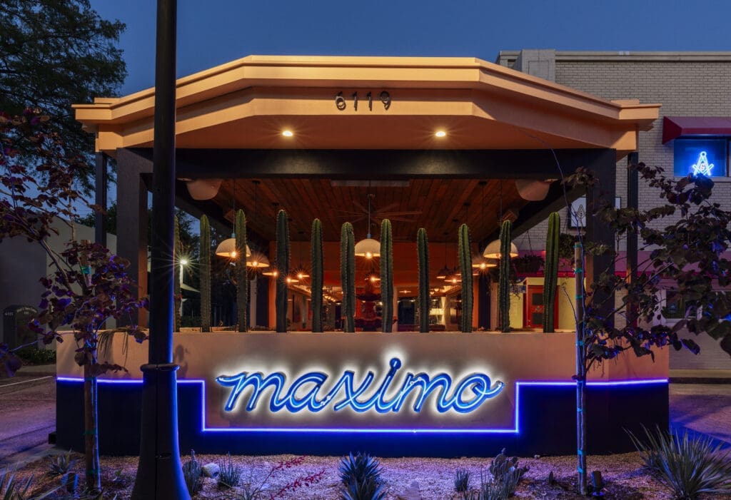 Curious about the Maximo ambiance? Not much has changed since the stylish Brittany Vaughn of Garnish Design designed the 1,500-square-foot space with a gracious nod to mid-century modern Mexico. (Photo by Julie Soefer)