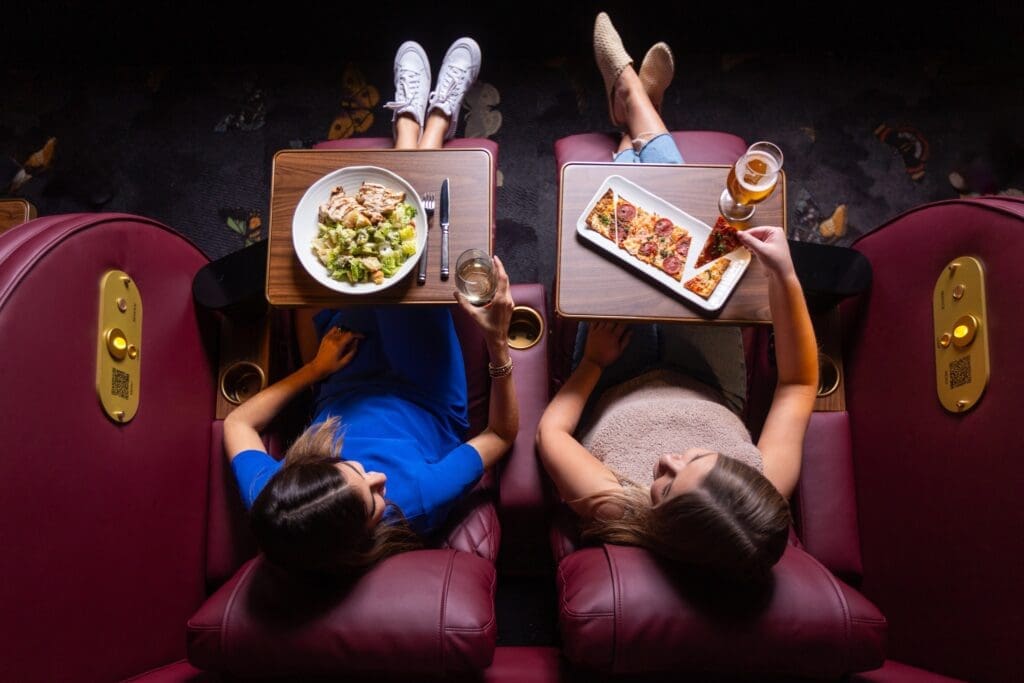 Relax and cool off in style while you enjoy a new movie and dine on the best cuisine at Reel Luxury Cinemas. (Photo courtesy of Reel) 