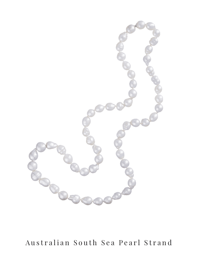 Margot McKinney Australian South Sea pearl strand, price upon request, available at Neiman Marcus
