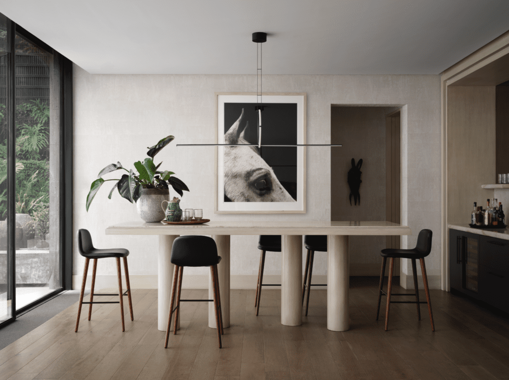 A living area in the Monterrey house designed by Mauricio Lobeira. (Photo by Douglas Friedman)