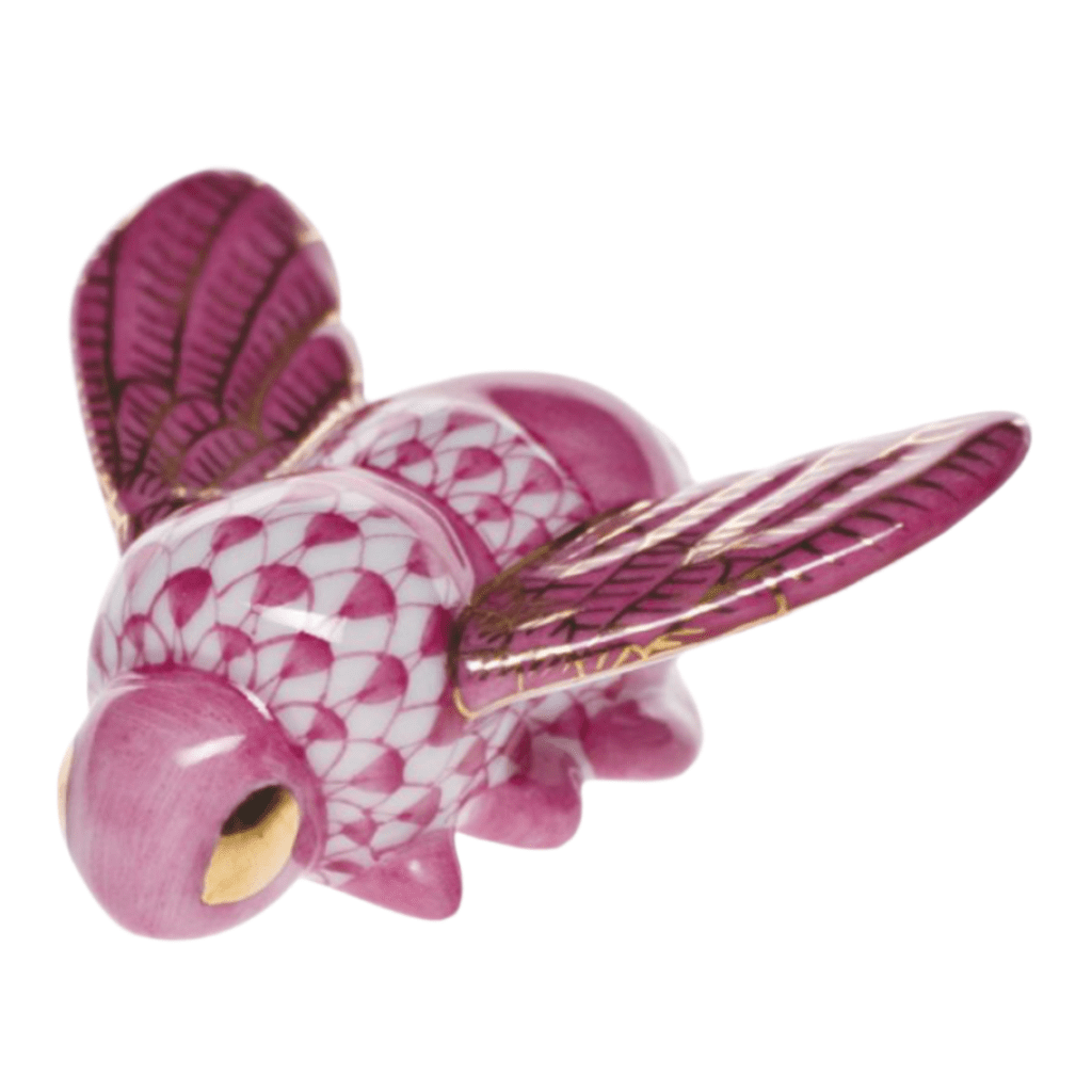 Herend Bumble Bee Figurine, Fishnet Pink, $250.