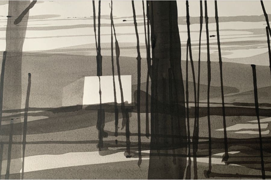 Dark, Moody Art Gets Showcased In The Woodlands — Examining The Poetry Of Gravity With Martin Amorous
