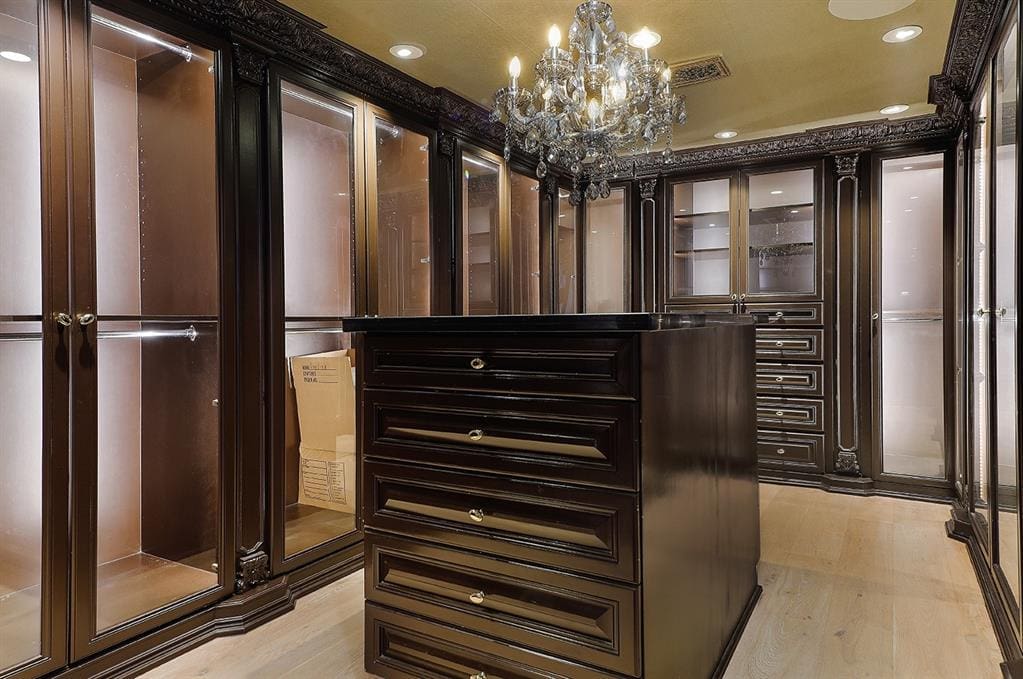 A masculine closet at 101 Westcott St. No. 2001