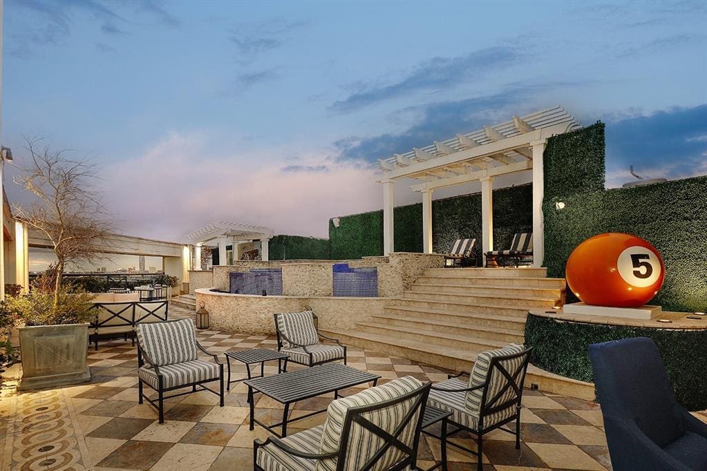 The 2,500 square foot terrace at 101 Westcott St. No. 2001