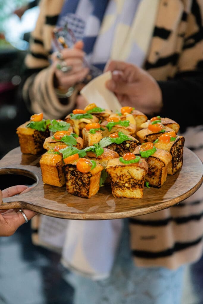 Mini chutney grilled cheese at Sound and Color: Water is for Everyone (Photo by William Issac)