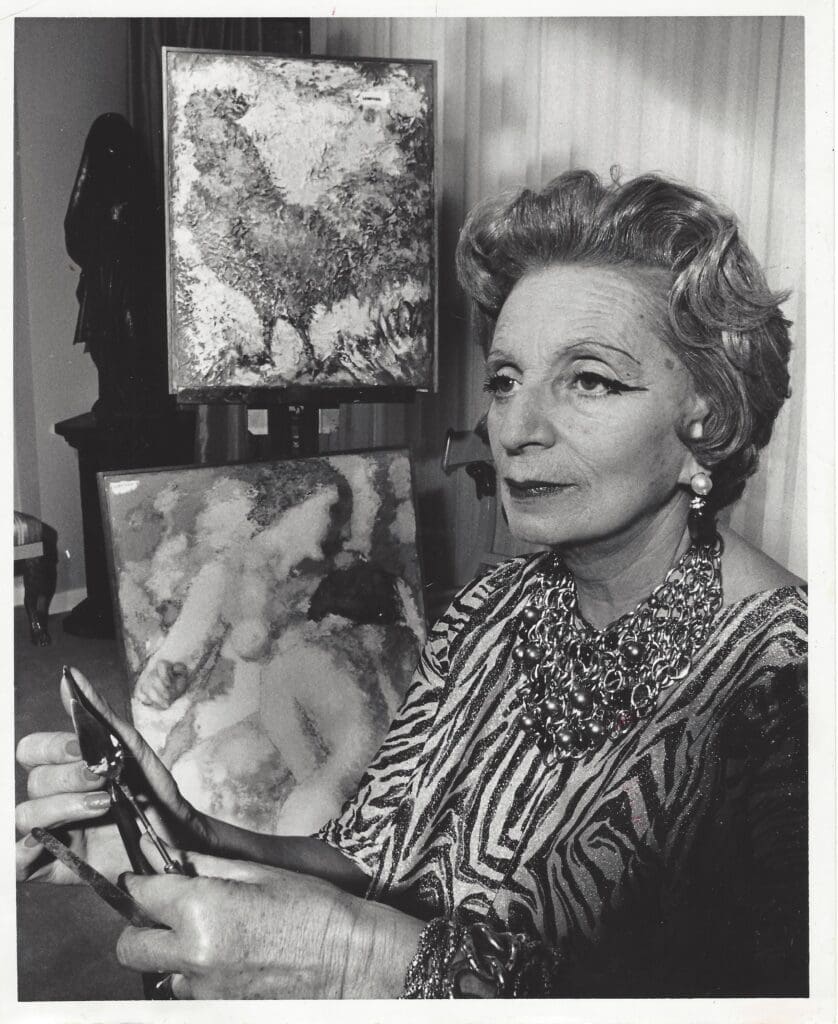 Tamara de Lempicka at her easel, 1964. (Courtesy and © The Tamara de Lempicka Estate, LLC)