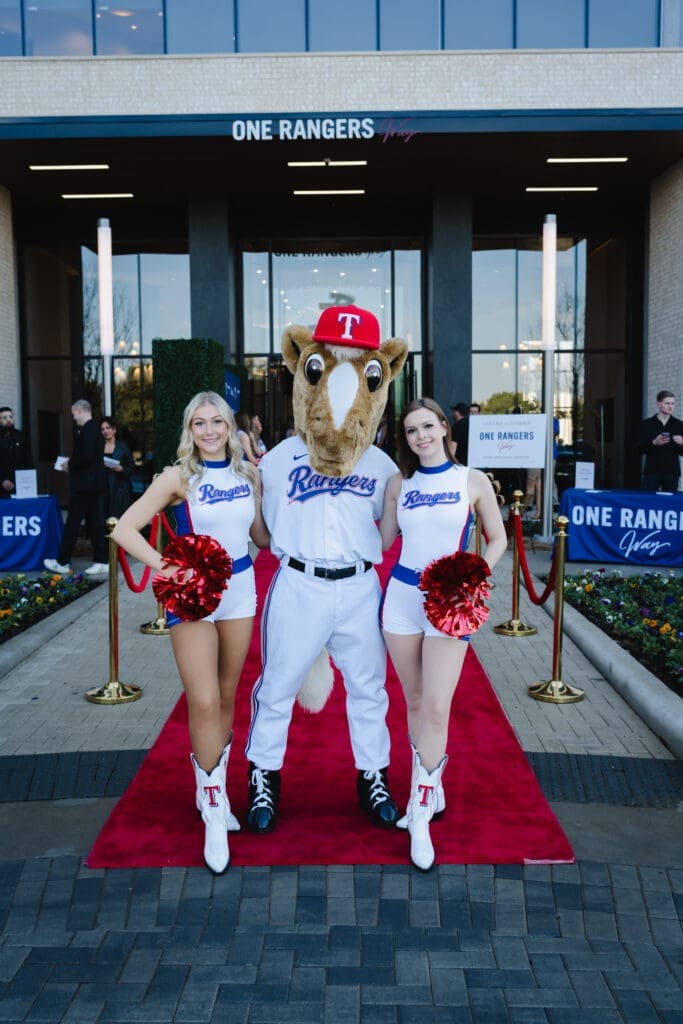 Last night, a grand opening ceremony celebrated the first residential development in Arlington's entertainment district, One Rangers Way.