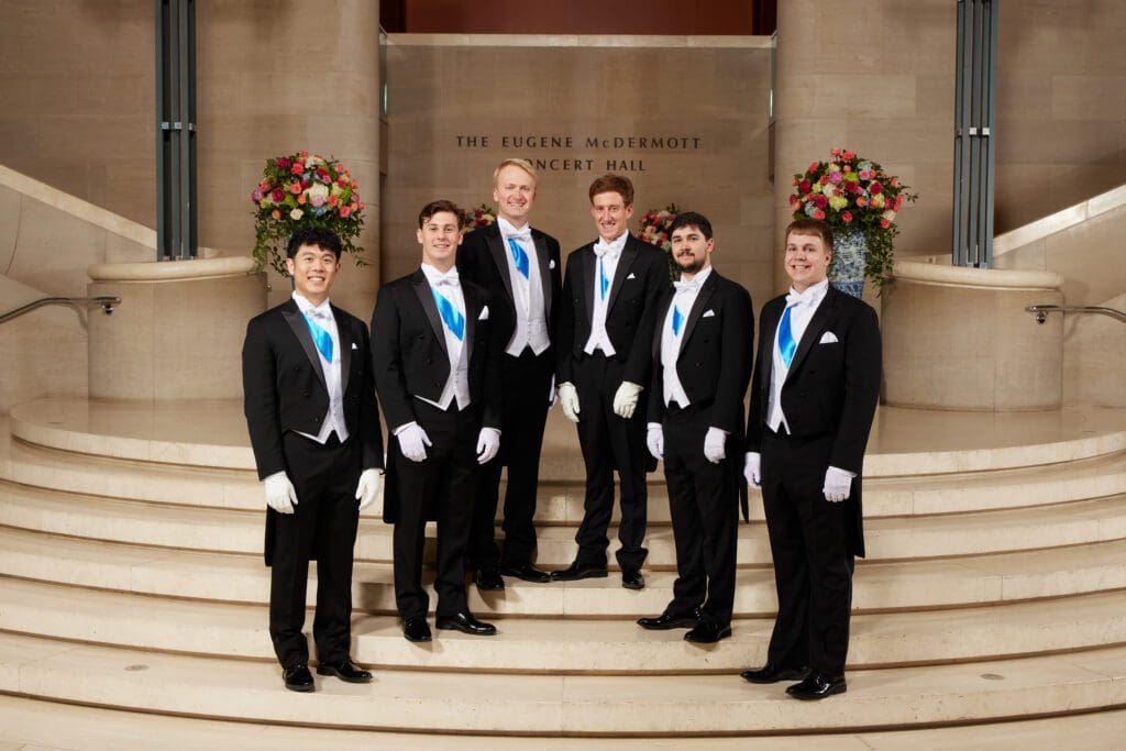Honor Guard Officers: Thomas Liu, Ryan McCord, Matthew Melcher, John Liptack, Eric Hirschbrich, and Jack Schlafer. (Photo by Gittings)