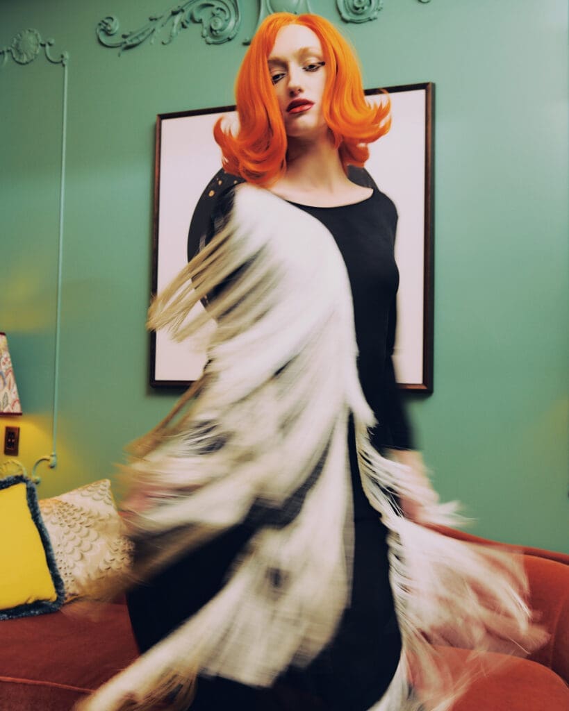 Lafayette 148 New York embroidered fringe knit maxi dress $1,998, at Neiman Marcus, The Conservatory. (Photo by Khristio)