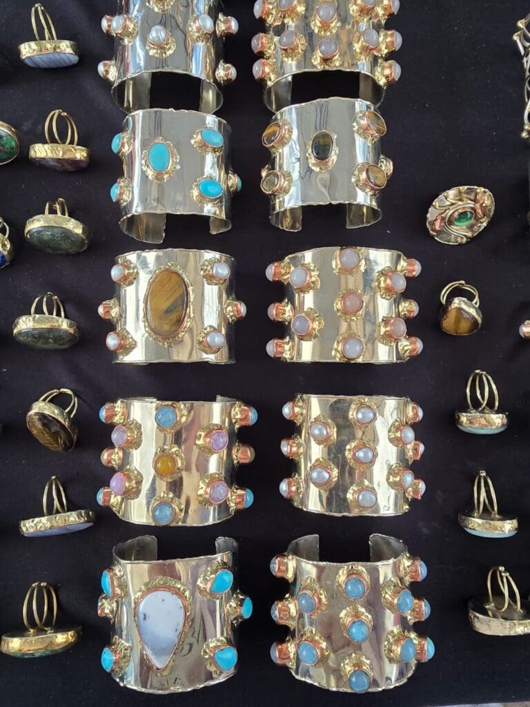 A close-up of the handcrafted bangles and rings, each one carefully made to reflect the artistry and tradition passed down through generations. (Photo courtesy Gabriela Torres Zaragoza)