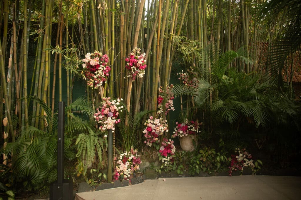 Richard Flowers and The Events Company dressed every moment of the wedding event in magnificent florals. (Photo by Kara Martinez)