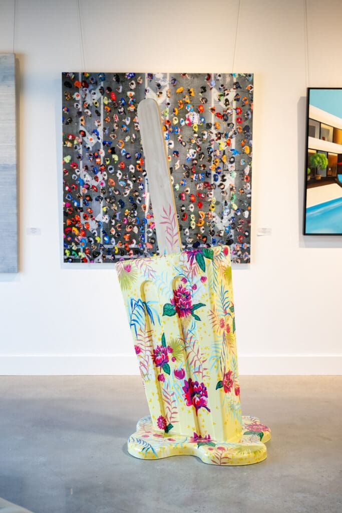 A resin, enamel, and pine popsicle sculpture called "Copacabana" by Betsy Enzensberger. (Photo by Bruno, Snap the Picture)