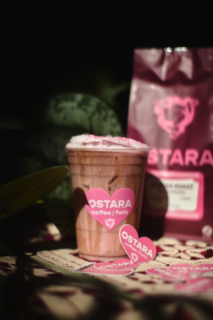 Lattes are a popular order at Ostara Coffee Roasters. (Photo by Proxii Media)