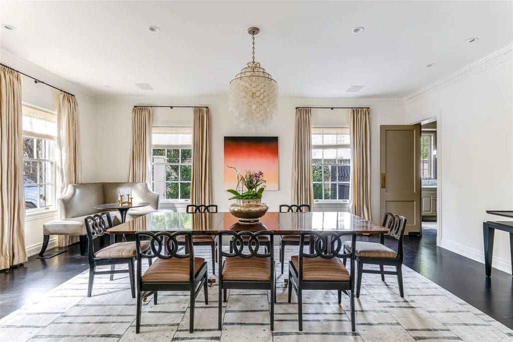 The Hal Thomson-designed mansion at 4226 Arcady Avenue masterfully balances classic architecture with the best amenities 2025 affords. (Photo by Allie Beth Allman & Associates)