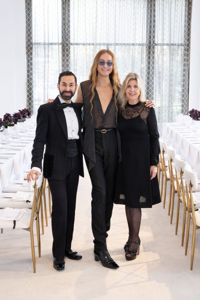 Tootsies fashion creativer director, Nini Ricci designer Harris Reed, Tootsies Penne Weidig at the Tootsies luncheon. (Photo by Wilson Parish)