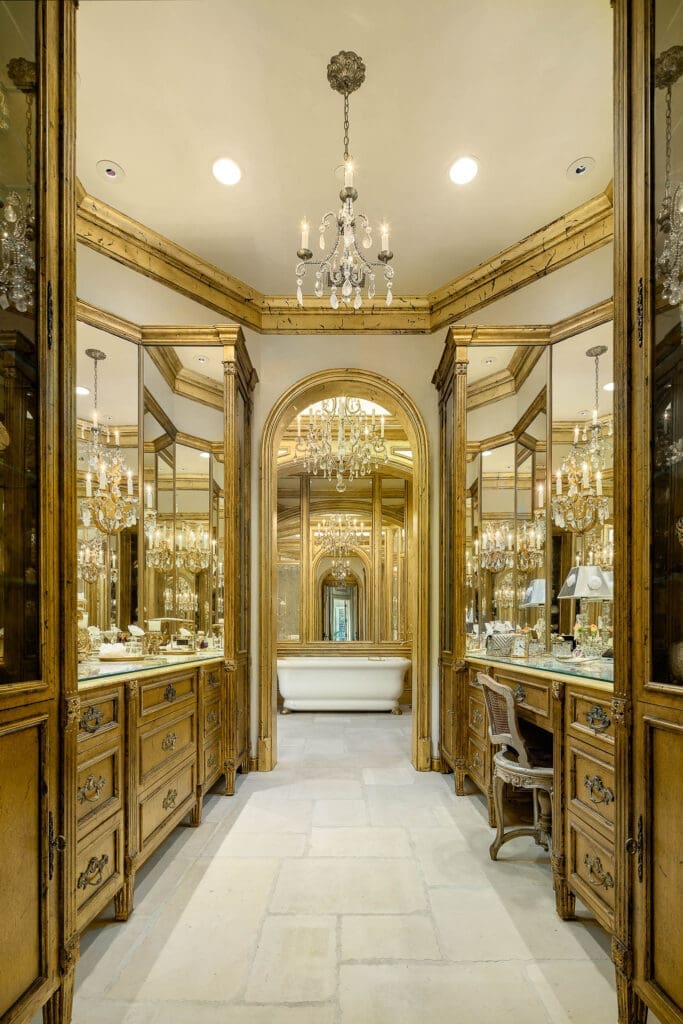 A decadent bathroom with a soaking tub. (Photo by Briggs Freeman Sotheby's International Realty)