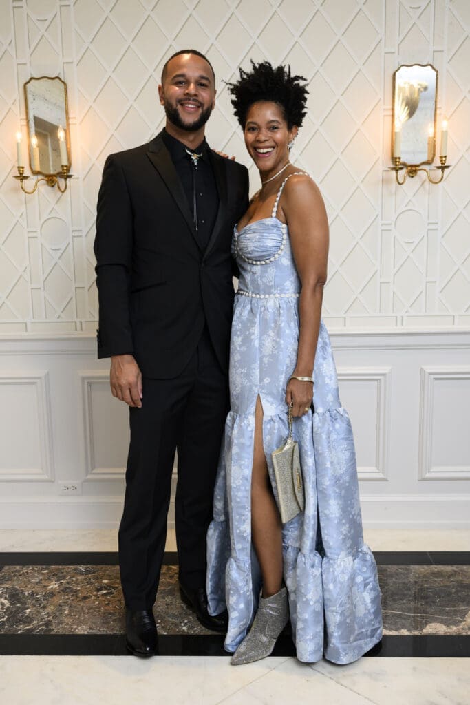 Liara Tamani & Larry Animashaun at the 2025 Poets & Writers Ball held at the River Oaks Country Club. (Photo by Michelle Watson) 
