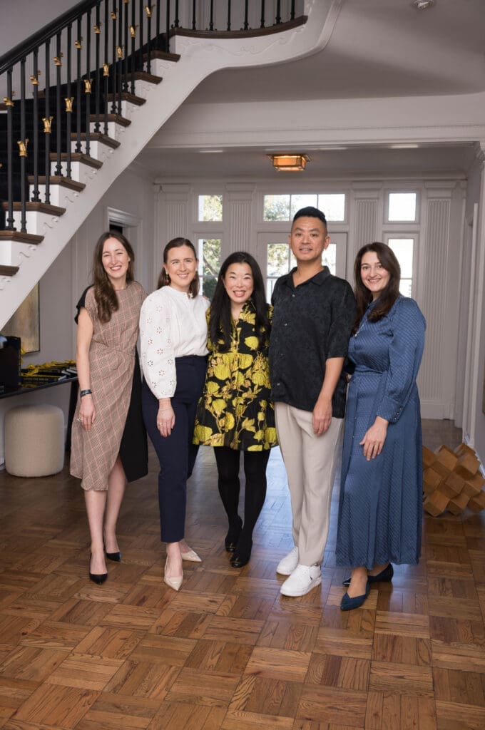 The Oetker Collection team visiting Houston:  Chartlotte Bertrand, Anna Sophie Bomke, Lindsey Gift Silver, Sameer Rai, Lucia Giugliano. (Photo by Daniel Ortiz)