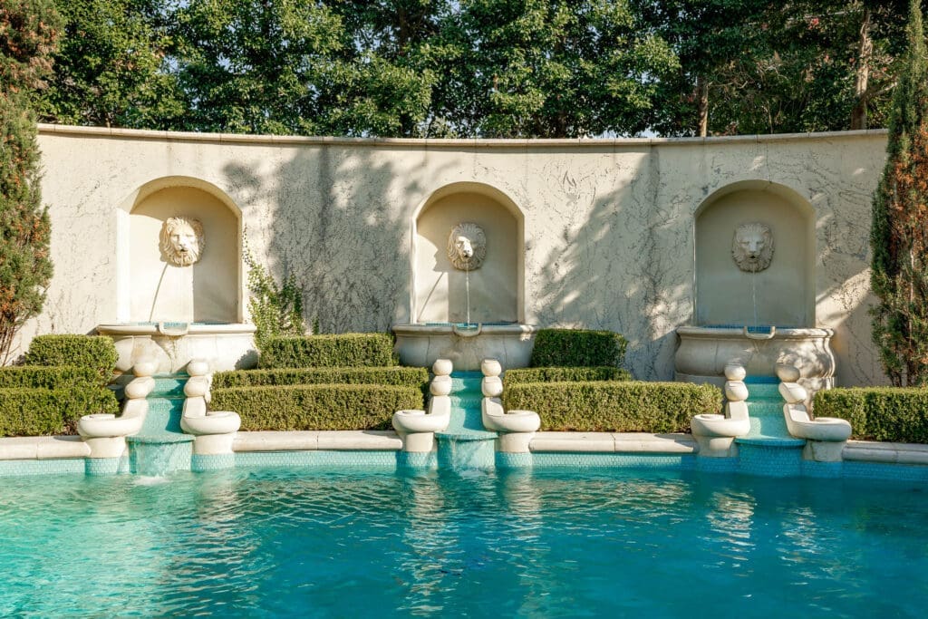 The serene and majestic pool. (Photo by Briggs Freeman Sotheby's International Realty)