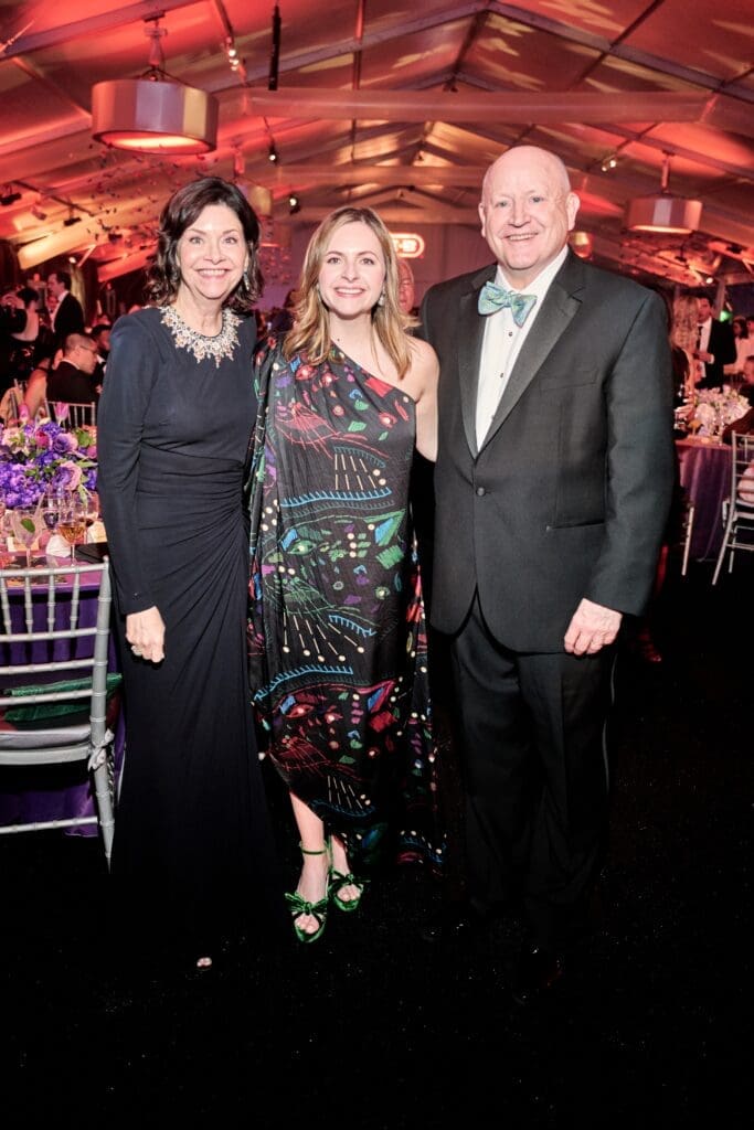 Roxann Neumann,  KaraNeumann, Tim Neumann at the Discovery Green Gala (Photo by Fulton Davenport)