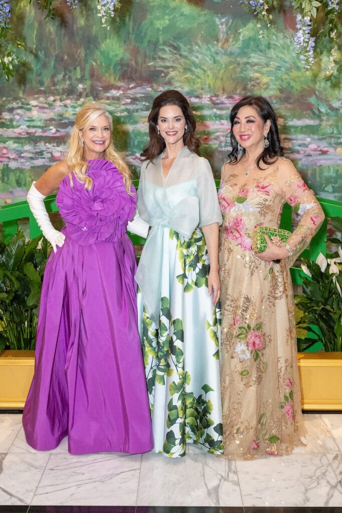 Tammie Johnson, Ann Ayre, Dr. Alice Mao Brams at the Houston Symphony ball (Photo by Jacob Power)