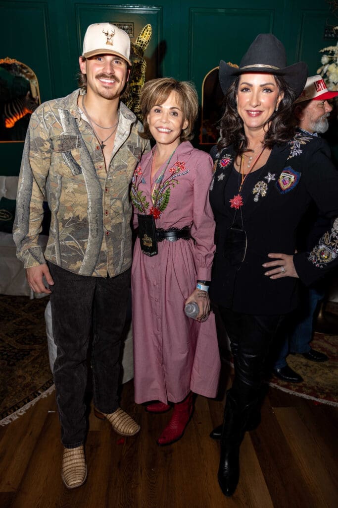 Tucker Wetmore, Hallie Vanderhider, Ashely Smith at the Cotton Q Club (Photo courtesy of Cotton Holdings)