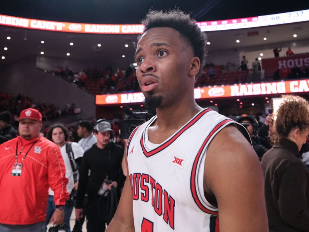 University of Houston guard LJ Cryer is playing his best when the Cougars need him most. (Photo by F. Carter Smith)