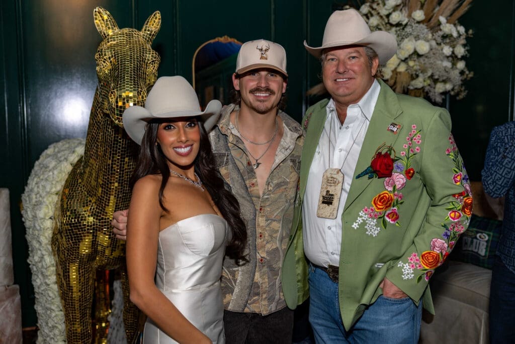 Top guns Zinat Ahmed, Tucker Wetmore, Pete Bell at the Cotton Q Club (Photo courtesy of Cotton Holdings)