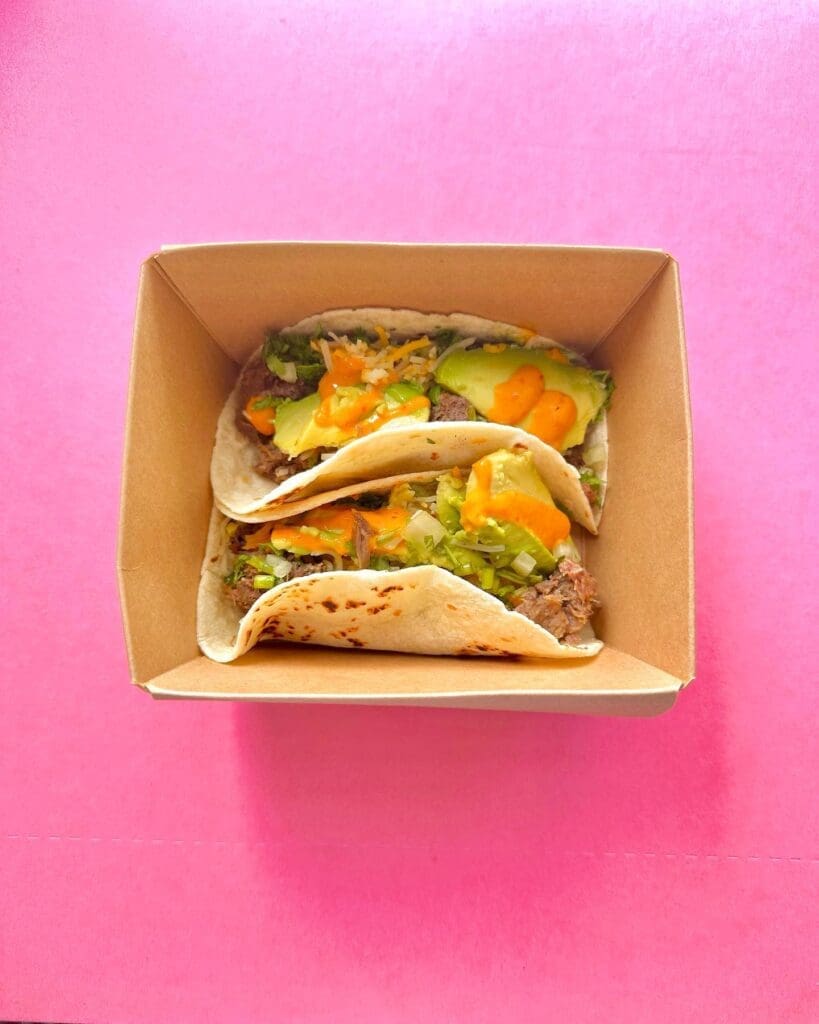 Cafecito brings bold flavors and handmade pink tortillas to its cozy brick-and-mortar location. (Courtesy)