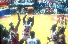 Alvin Franklin (No. 20 here) with Clyde Drexler, Hakeem Olajuwon and Michael Young, was a key part of University of Houston's legendary Phi Slama Jama teams.