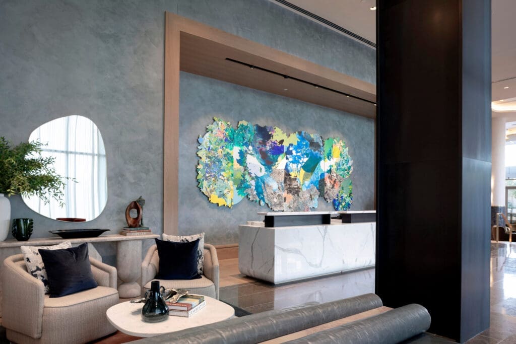 At HALL Park Hotel's check-in, guests are greeted with a complimentary glass of wine. (Courtesy)