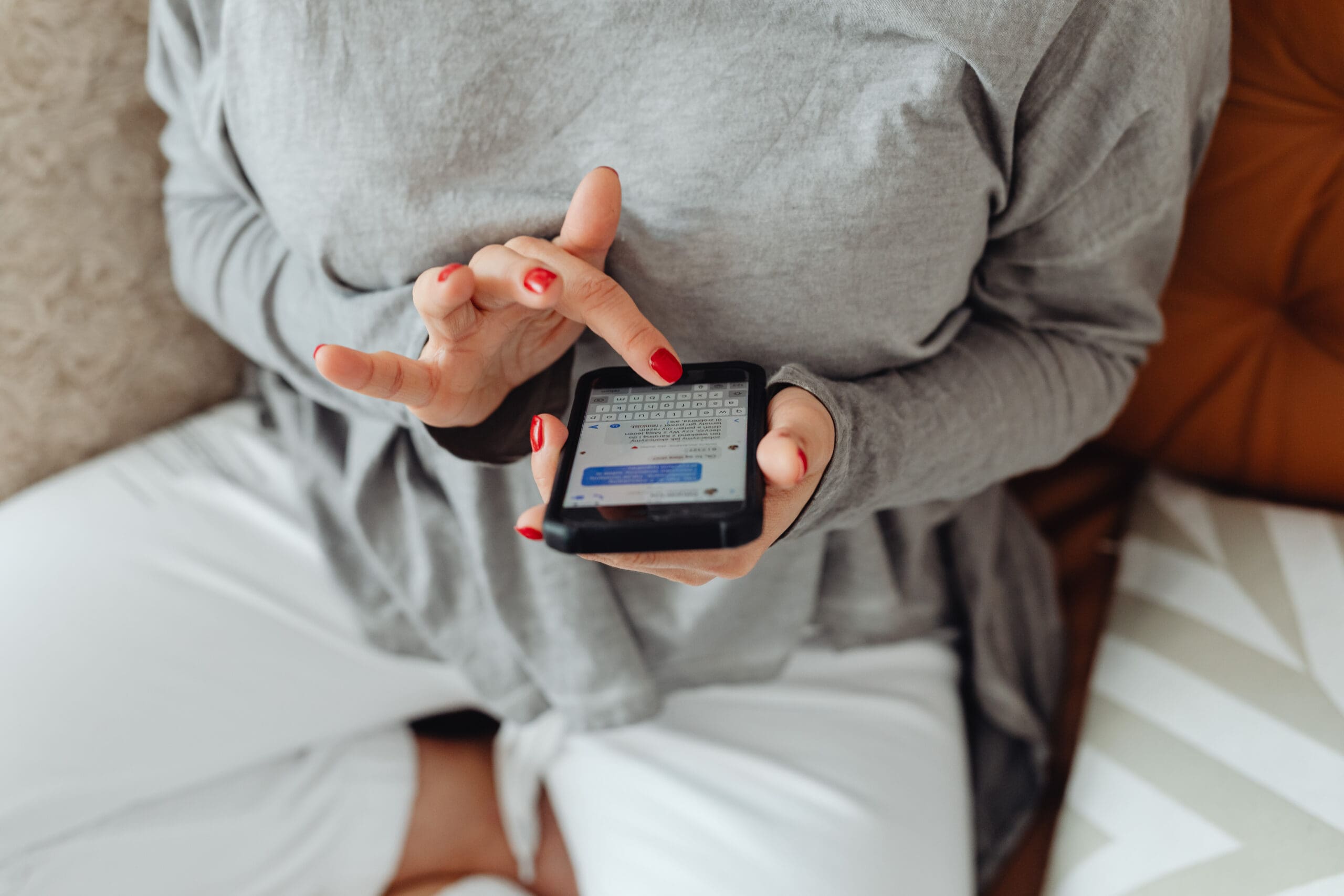 Woman texting