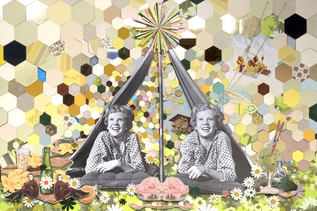 Kelly O'Connor's "Golden Afternoon," 2024, at Lottie Mae Lounge at The Halles, Monday through Saturday, March 24-29.