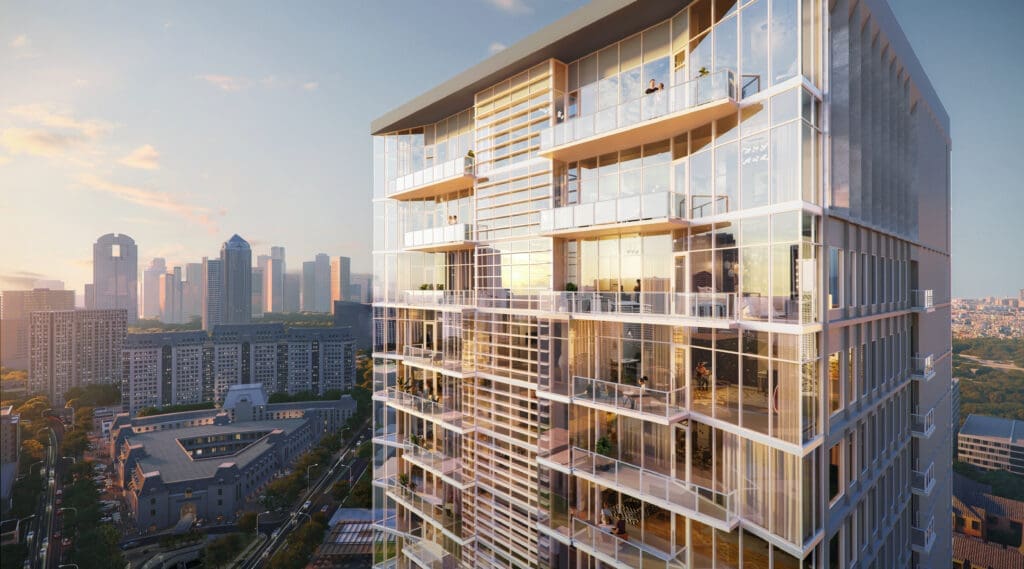 2811 Maple is the tallest residential building in Uptown Dallas.