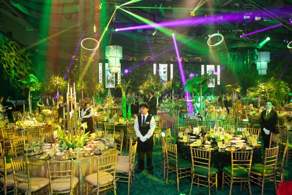 The Galveston Island Convention Center decorated to evoke 'Wicked.' (Photo by Manny Chen)
