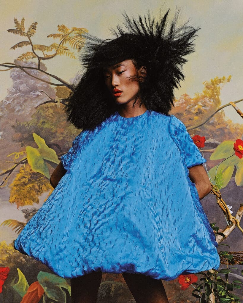 Loewe silk trapeze top, at Loewe Highland Park Village, Neiman Marcus. (Photo by Enmi Yang)